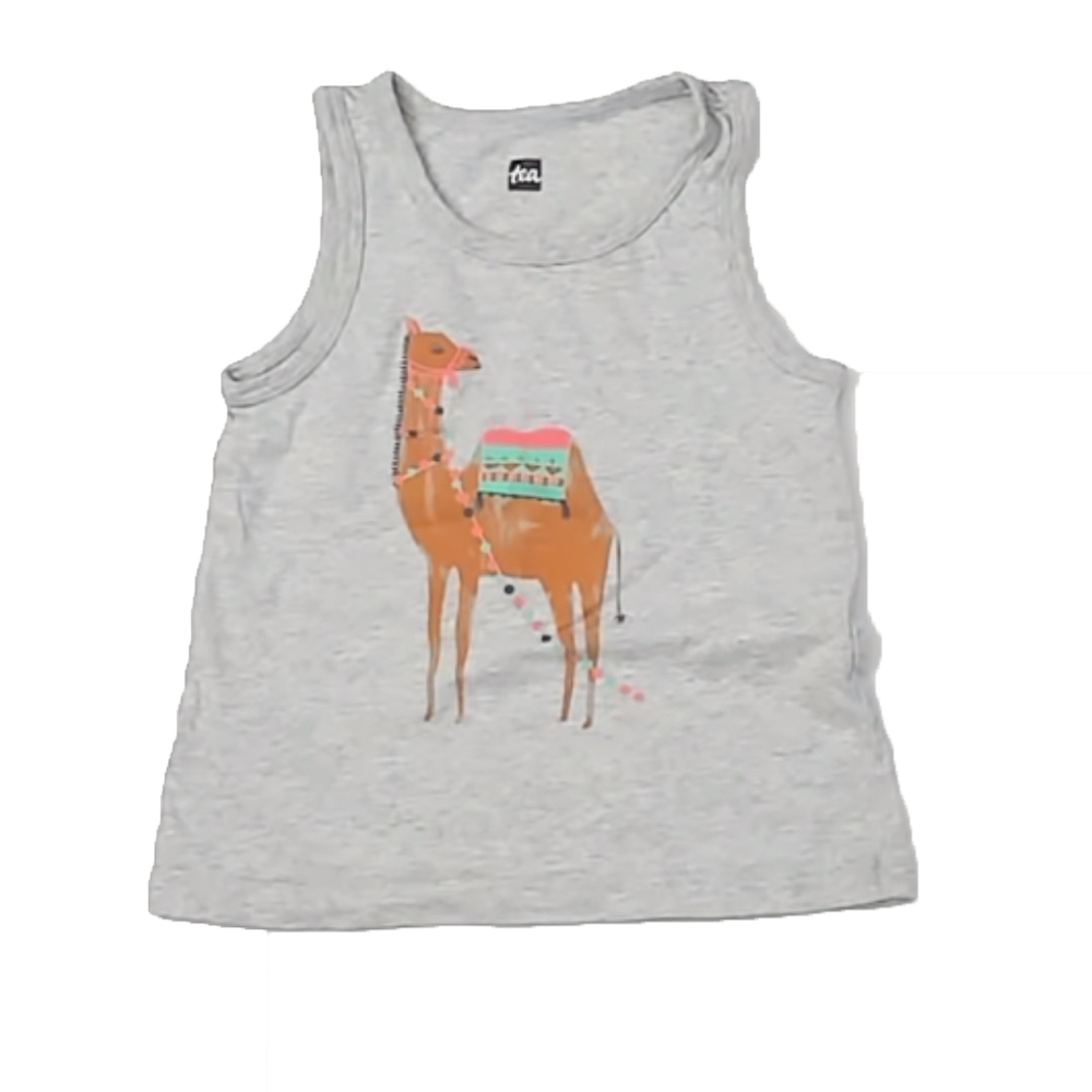 Tea Collection Girls Gray Llama Tank Top size: 2T